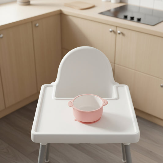 Ceramic Toddler Bowl with Suction Base