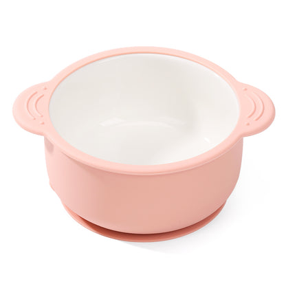 Ceramic Toddler Bowl with Suction Base