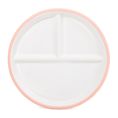Ceramic Divided Toddler Plate with Suction Base