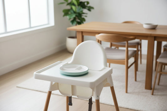 Ceramic Divided Toddler Plate with Suction Base