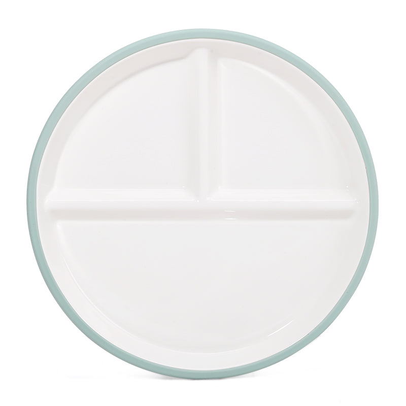 Ceramic Divided Toddler Plate with Suction Base