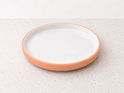 Ceramic Undivided Kid's Plate with Suction Base