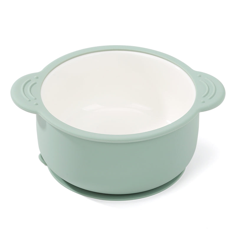 Ceramic Toddler Bowl with Suction Base