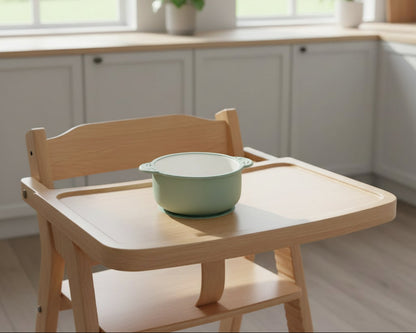 Ceramic Toddler Bowl with Suction Base